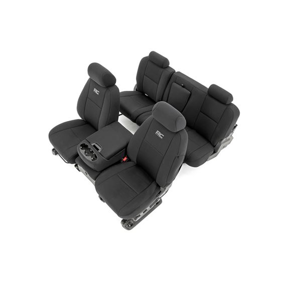 GM Neoprene Front and Rear Seat Covers Black 1