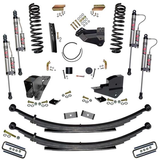 4 In. Lift Kit with Front Coils Rear Leafs and ADX Remote Reservoir Shocks. (F23451KS-X) 1