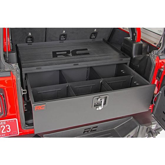 Storage Box Metal Slide Out Lockable Drawer Jeep Wrangler JL/Wrangler Unlimited (18-24) (99030) 1
