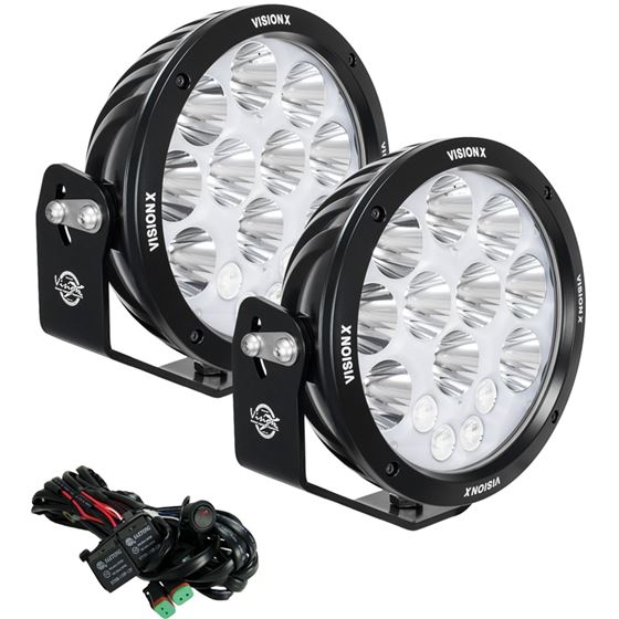 Pair Of 8.7" Cannon Adventure Halo 14 LED Light Mixed Beam Including Harness (1238216) 1 2