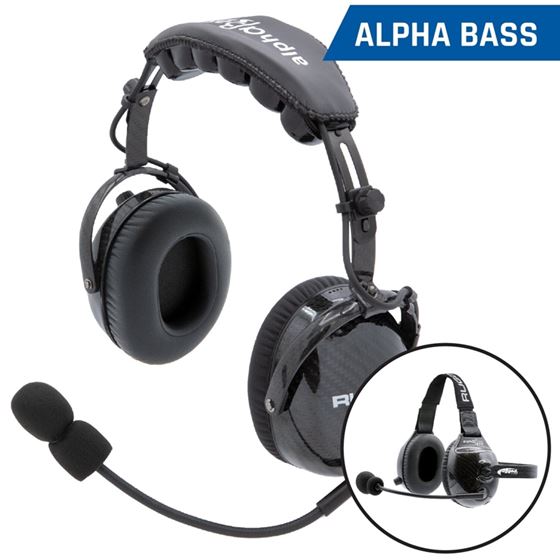 AlphaBass Carbon Fiber Headset for STEREO and OFFROAD Intercoms Over The Head 1