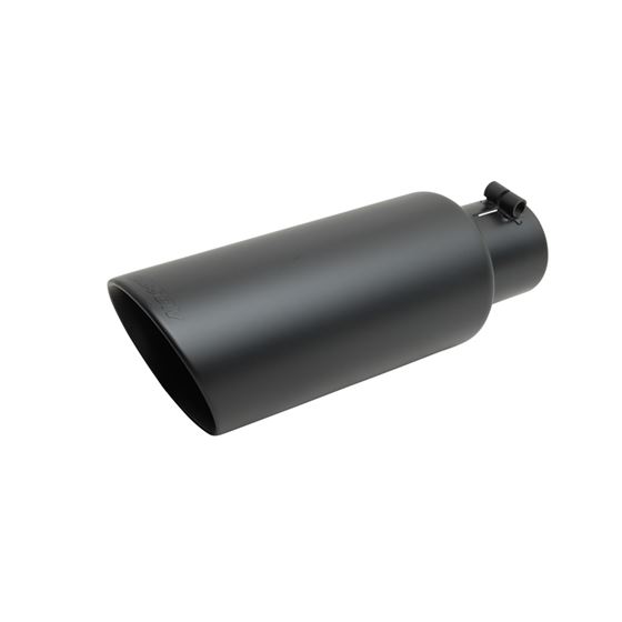 Black Ceramic Double Walled Angle Exhaust Tip 500637-B