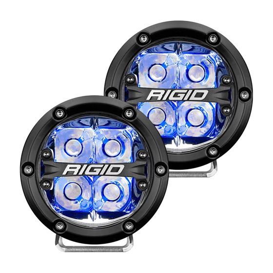 360-Series 4 Inch Led Off-Road Spot Beam Blue Backlight Pair 1