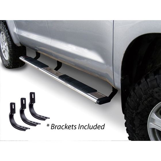 Go Rhino 5" OE Xtreme Low Profile SideSteps Kit- Stainless Steel + Brackets (Diesel Only)