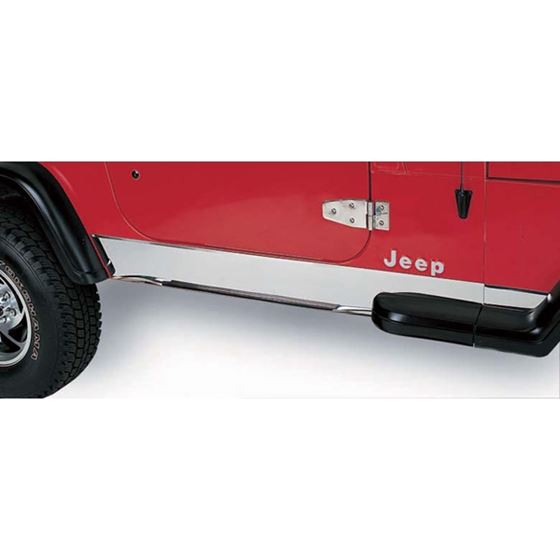 Rocker Panel Cover Stainless Steel; 97-06 Jeep Wrangler TJ
