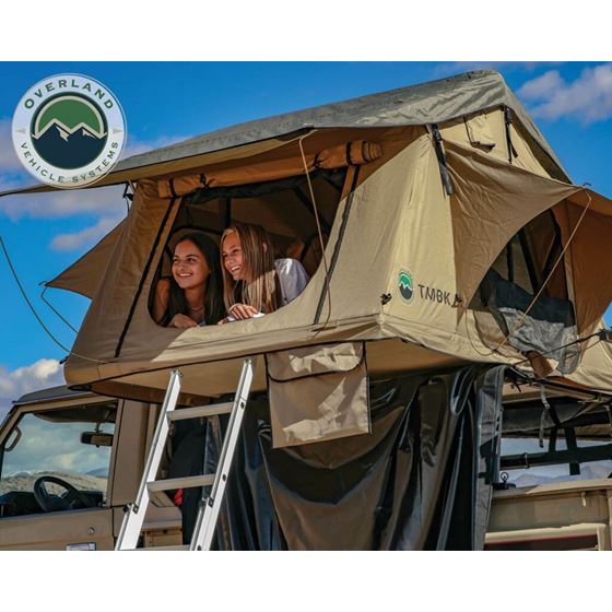 Roof Top Tent - Tan Base With Green Rain Fly18119933