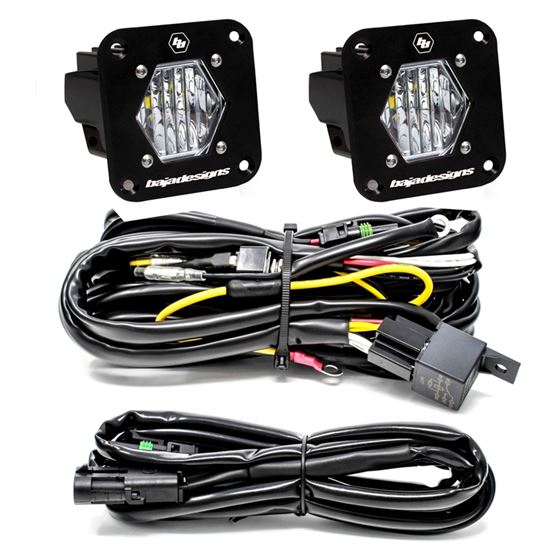 LED Light Pods S1 Pair Wide Cornering LED Flush Mount Backup Kit 1