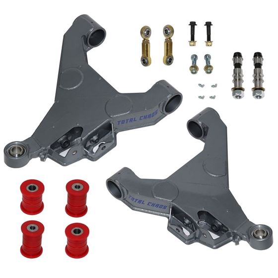Race Series Stock Length Boxed Lower Control Arms Dual Shock Capable w Sway Bar Links 1