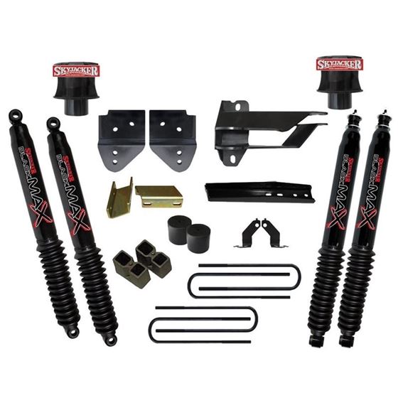 Lift Kit 4 Inch Lift 1719 Ford F250 Super Duty Includes Metal Front Coil Spring Spacer FrontRear Bla