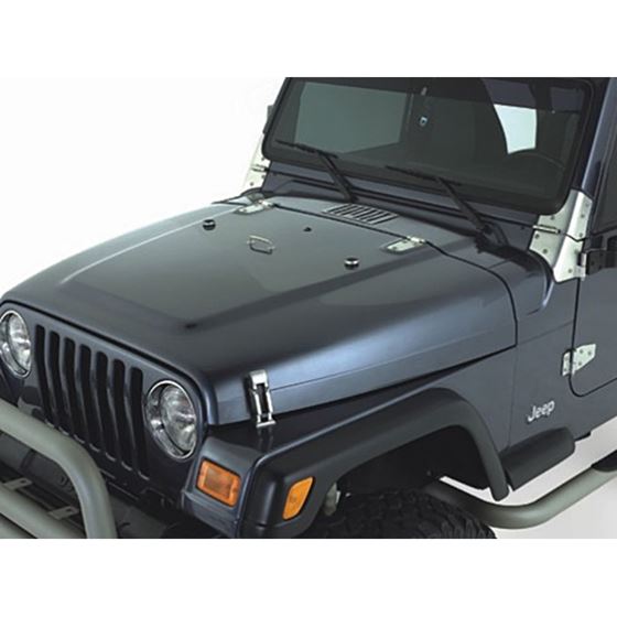 Complete Hood Kit Satin Stainless Steel; 98-06 Jeep Wrangler TJ