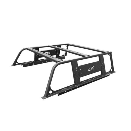 T2/T3 Toyota Tacoma Overland Bed Rack 05+ Long Bed Steel Powdercoat Black 1