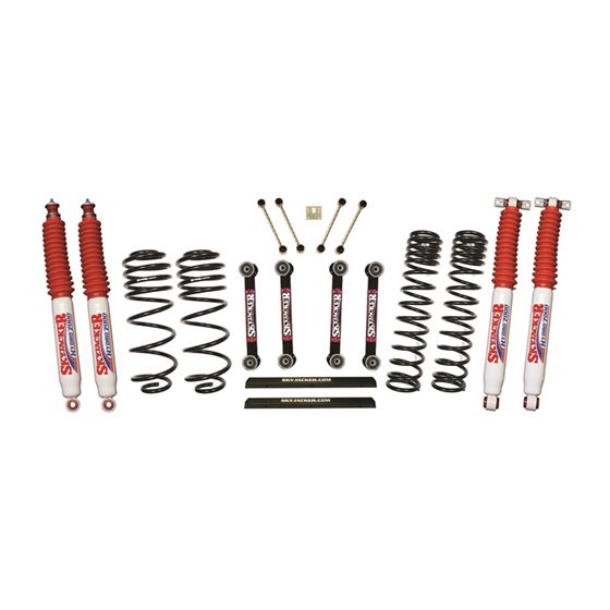4 Inch Dual Rate Long Travel One Box Kit wOE Style Front and Rear Links and Hydro 7000 Shocks TJLJ 1