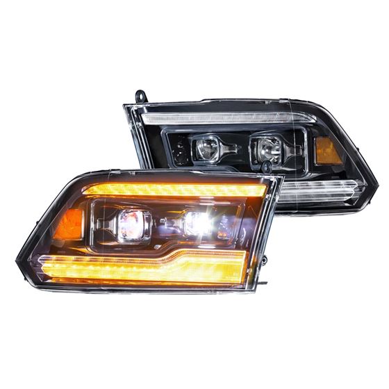 XB LED Headlights: Dodge Ram (09-18) (Pair / Amber DRL) (LF520-A-ASM) 1