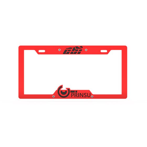 License Plate Cover Red/Black 1