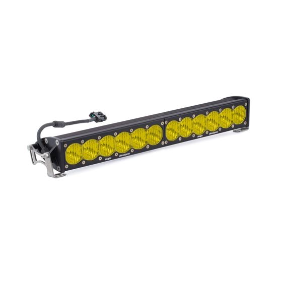 20 Inch LED Light Bar Single Amber Straight Wide Driving Combo Pattern OnX6 1