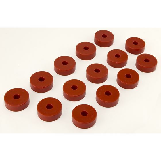 Body Mount Kit Red 14 Pieces; 55-73 Jeep CJ Models