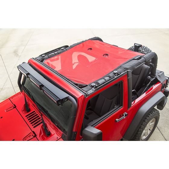 Eclipse Sun Shade Red 2-Door; 07-16 Jeep Wrangler JK