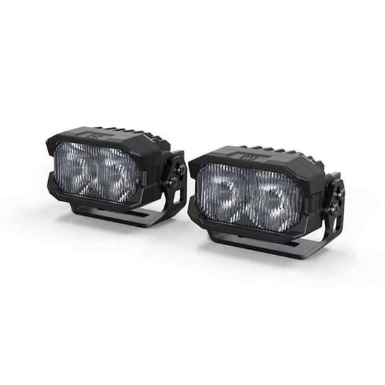 2Banger HXB LED Pod (SAE Wide / Yellow)(Pair) (BAF117) 1