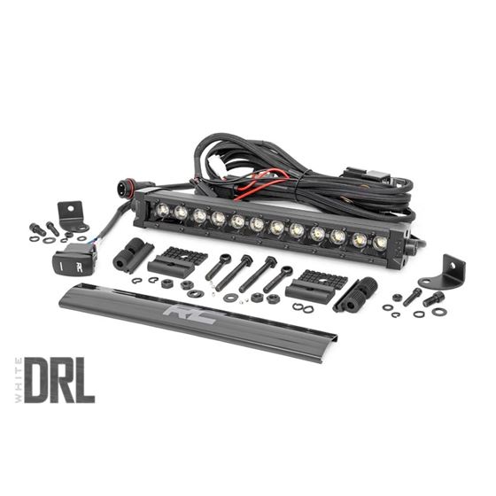 12 Inch Black Series LED Light Bar Single Row Cool White DRL (70712BLDRL) 1