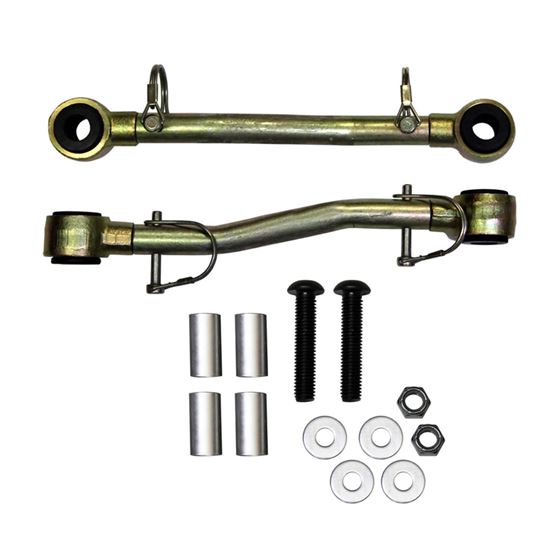 Sway Bar Extended End Links Disconnect Front Lift Height 25 Inch Double Black Rubber Bushings 0718 W