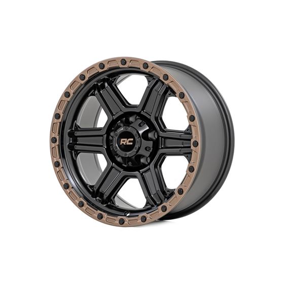 79 Series Wheel One-Piece Semi Gloss Black w/Bronze Ring 17x8.5 5x5.0 0mm (79170918) 1