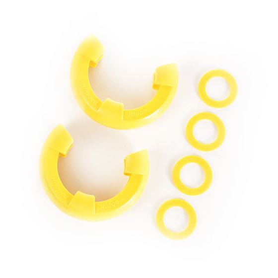 Yellow D-Shackle Isolator Kit Pair Fits 3/4 Inch D