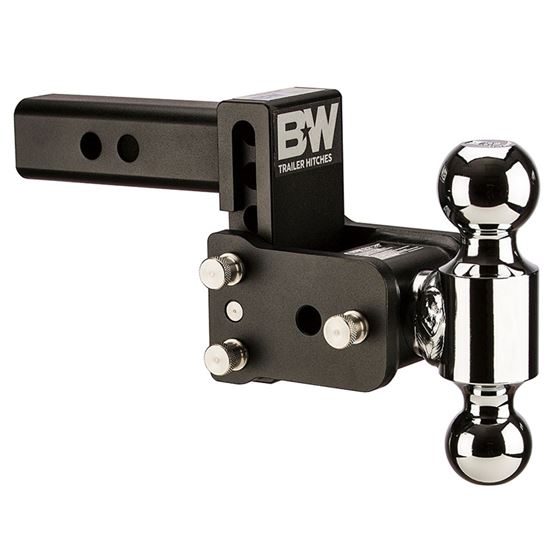 B and W Tow And Stow Dual Ball 2 Adj Ball Mount 3 Drop/3-1/2 Rise Black (TS10035B)