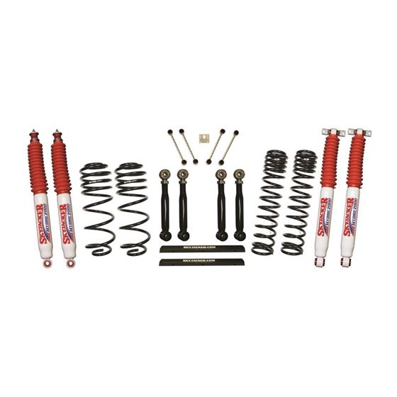 4 Inch Dual Rate Long Travel One Box Kit wAdjustable Front and Rear Lower Flex Links and Hydro 7000