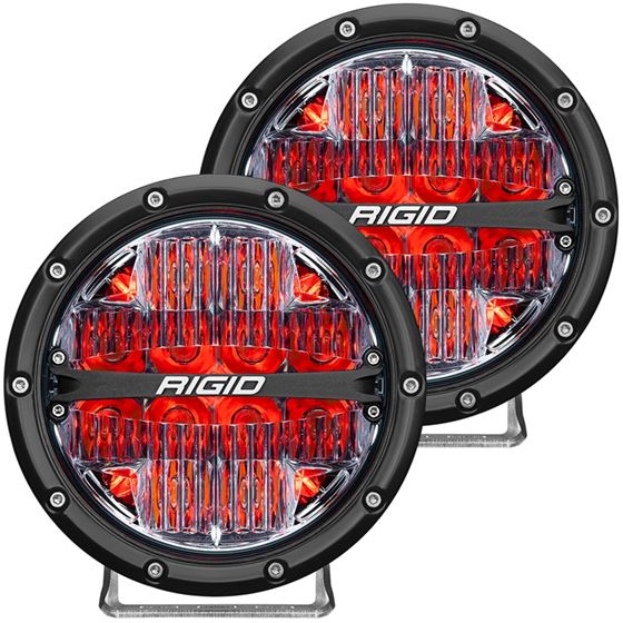 360-Series 6 Inch Led Off-Road Drive Beam Red Backlight Pair 1
