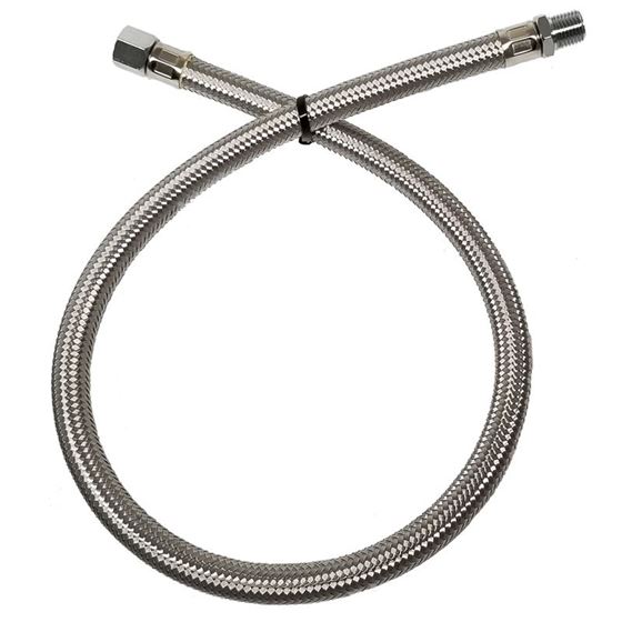 Stainless Steel Braided 28 Inch Leader Hose Extension 14in M Npt 14in F Npt 30203 1