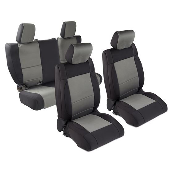 Neoprene Seat Cover Set Front/Rear - Charcoal (471822) 1