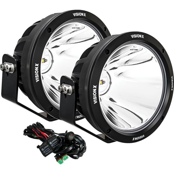 Pair Of 87 Single Source 120 Watt Cannon Cg2 Lights Including Harness Using Dtp Connectors 1
