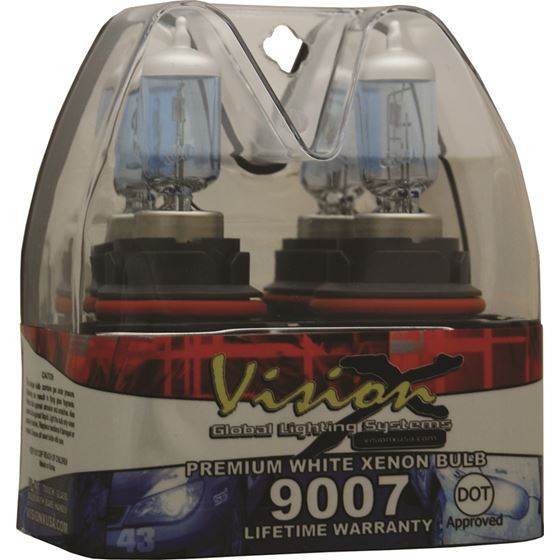 9007 55/65 Watt Hi/Low Dot Approved Superwhite Bulb Set (4001572) 1 2