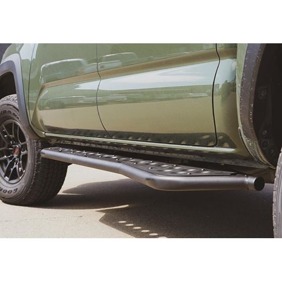 05-21 Tacoma Step Edition Rock Sliders Kick Out Powder Coat Powder Coat Double Cab Long Bed (CR2615)