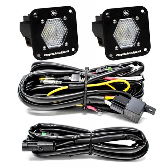 LED Light Pods S1 Pair Work/Scene LED Flush Mount Backup Kit 1