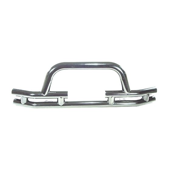 Tube Front Winch Bumper 3 Inch Stainless Steel; 76-06 Jeep Models