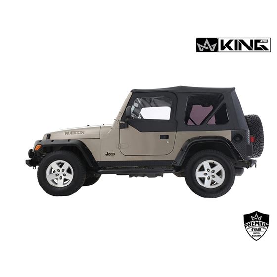 Replacement Soft Top Without Upper Doors  Black Diamond  TJ 3