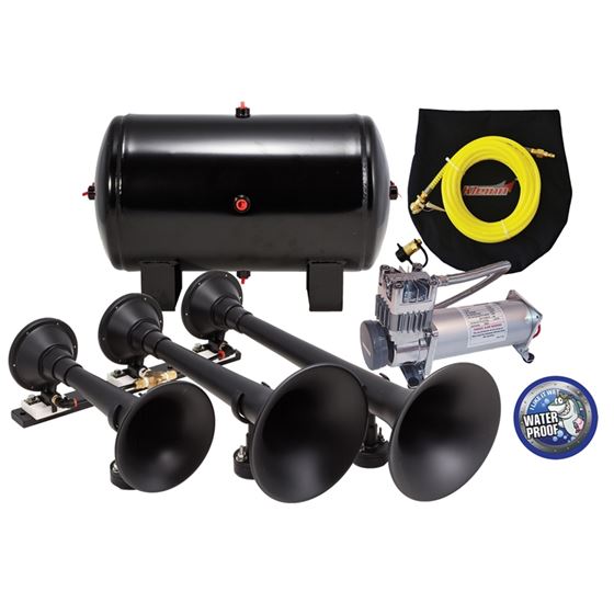 Problaster Ultimate Triple Train Horn Package W730 Horn 5Gallon Tank And 150 Psi Air System HK9 1