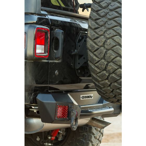 Go Rhino Rockline Spare Tire Relocation Kit up to 40" tire w/ additional accessory mounts