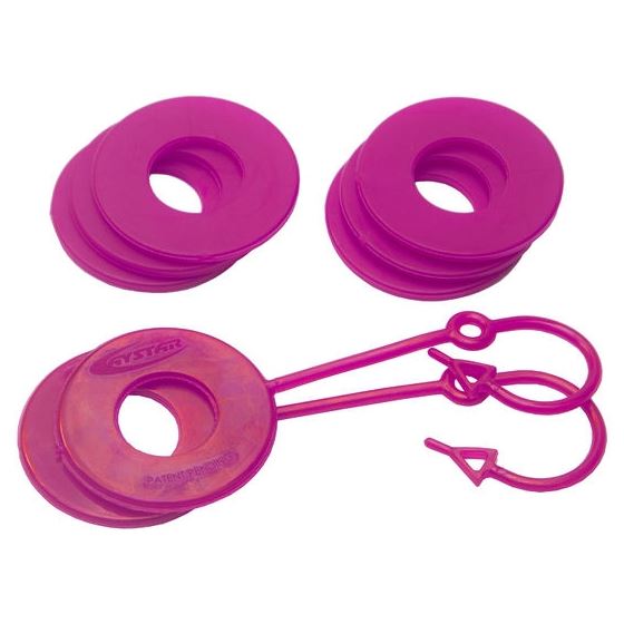 D Ring Isolator Washer Locker Kit 2 Locking Washers and 6 Non-Locking Washers Florescent Pink 1