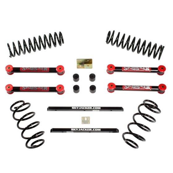 Jeep TJ Standard Lift Kit 25 Inch Lift Includes FrontRear Coil Springs Lower Links Bump Stops Transf