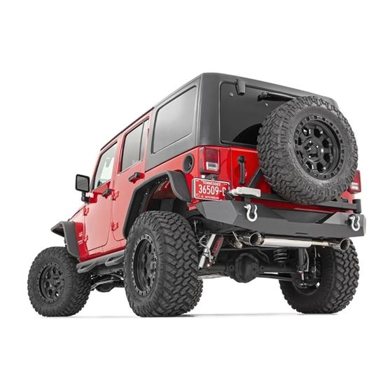 Jeep Rock Crawler Rear HD Bumper wTire Carrier 0718 Wrangler JK 3