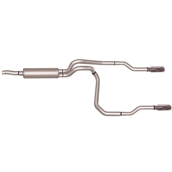 Cat Back Dual Split Exhaust System Stainless 1