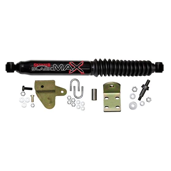 Steering Stabilizer Single Kit Black  Single Kit For Use wAdjustable Track Bar And Stabilizer Assemb