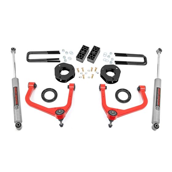 3.5 Inch Lift Kit Chevy Silverado 1500 2WD/4WD (2019-2024) (29531RED) 1