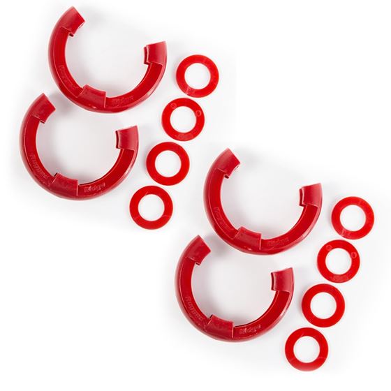 D-Ring Isolator Kit Red 2 Pair Fits 3/4 Inch D Rin