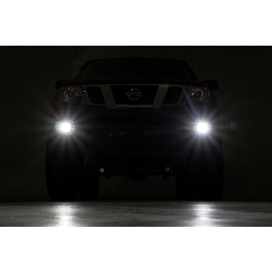 LED Light Kit Fog Mount 2" Black Pair Spot Nissan Frontier (05-20) (71023) 3