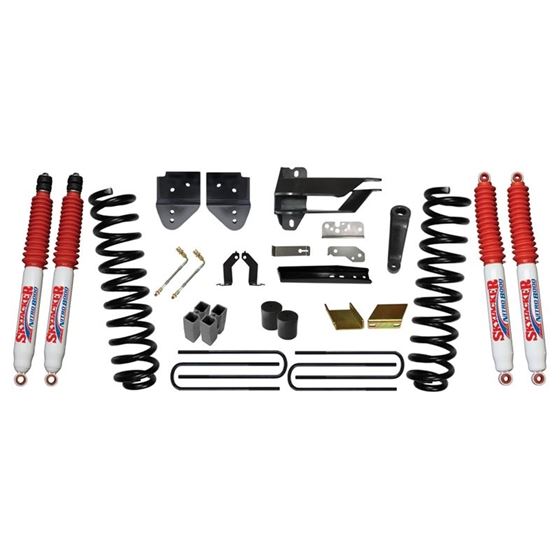 Suspension Lift Kit wShock 6 Inch Lift 1719 Ford F250 Super Duty Incl Front Coil Springs Blocks Ubol
