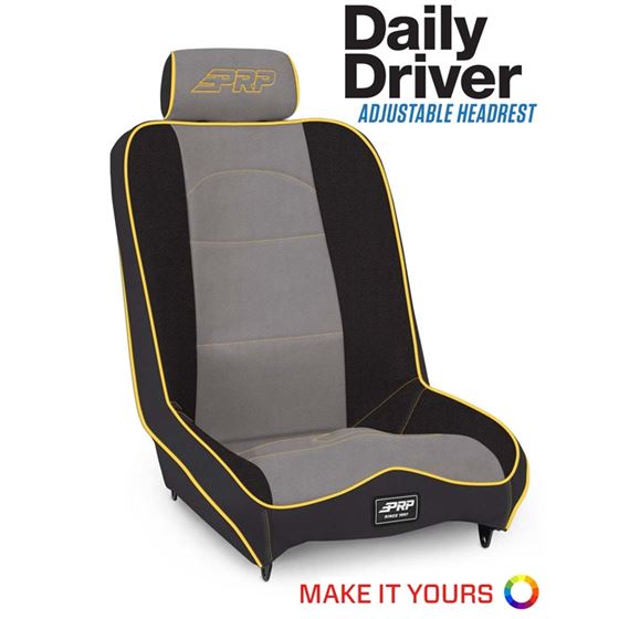 Daily Driver Low Back Suspension Seat with Adjustable Headrest 1