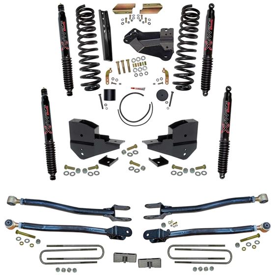 4 in. Suspension Lift Kit with 4-Link Conversion and Black MAX Shocks (F234524K-B) 1